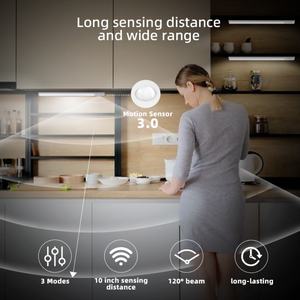 Iluminación Interior Ultrafina, 3 Colores Atenuables, Recargable por USB 5v, Magnética, Luz LED con Sensor de Movimiento para Armario de Cocina, Armario, Guardarropa - Product Image 3