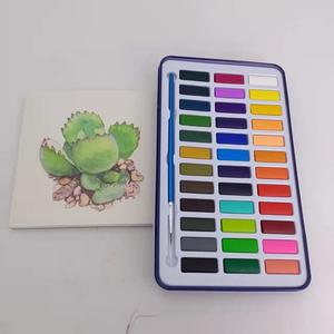 Juego de pintura de acuarela, 36/48 colores Premium en caja de regalo con pincel, perfecto para los amantes de la pintura para dibujar e ilustrar. - Product Image 5