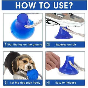 MEISE Giocattolo Multifunzione per Cani, Palla da Masticare in Gomma per Pulizia Denti, Sicuro ed Elastico in TPR Morbido con Ventosa per Cuccioli - Product Image 5