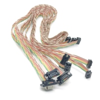 Câble plat torsadé IDC à 10 fils, pas de 2,54 mm, avec isolation PTFE/PBT, gaine en PVC, pour ordinateur et moto