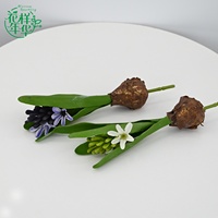 Fleur artificielle réaliste de 25 cm en forme de bulbe de jacinthe, protégée contre les UV, pour décoration florale de centre de table de mariage, fête ou hôtel