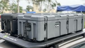 Accessoires 4x4 2026 : Boîte de toit portable en plastique 110L, robuste, pour outils, XXL, pour porte-bagages de toit, boîtes de rangement de cargaison - Product Image 4