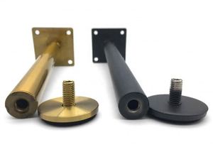 WEKIS Modern Metal <b>Table</b> Legs & Bases for Living Room Bedroom Home <b>Bar</b>-Black Finish Cast Iron Frames - Product Image 3