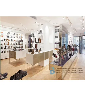 Estantes de exhibición de tienda de zapatos de mujer de moda accesorio de tienda estante de exhibición de zapatos montado en la pared de Metal