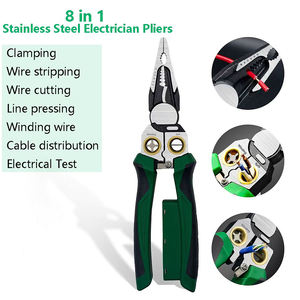 คีมปอกสายไฟอเนกประสงค์สำหรับ<span class=keywords><strong>งาน</strong></span>อุตสาหกรรม พร้อมปากกาทดสอบ ปอก ตัด หนีบ - Product Image 1