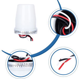 Interrupteur photoélectrique thermique CNRIYA ASC-2210T 10A, marche/arrêt automatique jour/nuit, LED 1000W, IP54/IP44, 120V, temporisation 30-120s, résistant aux UV, ABS 12mm - Product Image 3