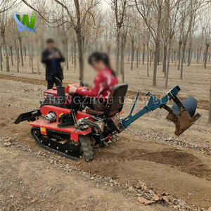 Mini <span class=keywords><strong>Motozappa</strong></span> Agricola Diesel con Trasmissione a Ingranaggi, Micro Coltivatore Rotativo con Sedile - Product Image 4