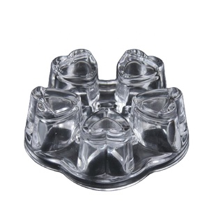 Service à thé en verre cristal avec motif <span class=keywords><strong>de</strong></span> cœur, théière à fleurs chauffante, <span class=keywords><strong>bougie</strong></span> résistante à la chaleur, accessoires <span class=keywords><strong>de</strong></span> service à thé - Product Image 1