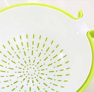 Factory Direct Sale Rotary Drain <b>Basket</b> Creative Home Double Kitchen Washing Vegetables Washing Fruit <b>Plastic</b> <b>Basket</b> for Kitchen - Product Image 4