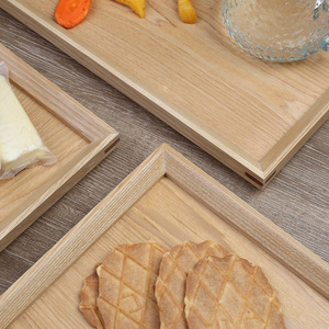 Japanese Style Rectangular Wooden <b>Tray</b> Solid Wood Serving <b>Tray</b> For Food And <b>Tea</b> - Product Image 3