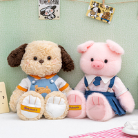 Vente en gros de poupées à habiller de la série d'animaux de dessin animé, jouets en peluche doux, amusants et mignons, cadeaux pour enfants, jouets en peluche, frites, renard roux