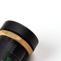 TOOWEI Interruptor de Botón Pulsador DPDT Iluminado por LED de 16mm IP67 con Retención Momentánea y 8 Pines