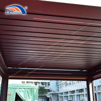 3x4m Pergola automatique Toit à persiennes Pergola à persiennes en aluminium Gazebo bioclimatique pour Garden Party Event