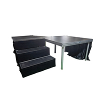 Plateforme mobile amovible pour DJ de mariage en plein air, pliable en alliage d'aluminium, scène portable