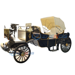 Calèches de mariage haut de gamme noires pour loisirs et événements, personnalisables en couleurs, pour visites touristiques sans chevaux - Product Image 1