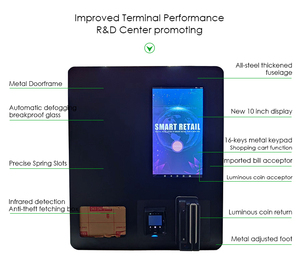 Giá Rẻ Giá 15.6 inch mini treo tường máy bán hàng tự động với tuổi xác minh cho bao cao su Sản phẩm nhỏ với đầu đọc thẻ - Product Image 2