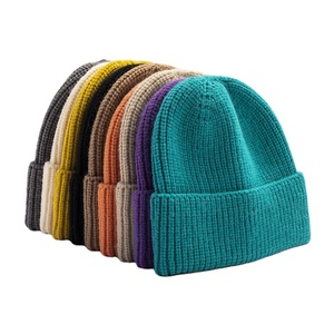 Tùy Chỉnh Thương Hiệu Thời Trang Ấm Áp Dệt Kim Đồng Bằng Trống Beanie Mũ Với Logo Phổ Thông Vải Tính Năng - Product Image 1