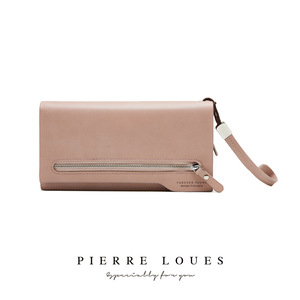 Pierre Loues Long <b>Zip</b> <b>Wallet</b> Multiple Card Slots Solid Color Women's Handheld <b>Wallet</b> - Product Image 3