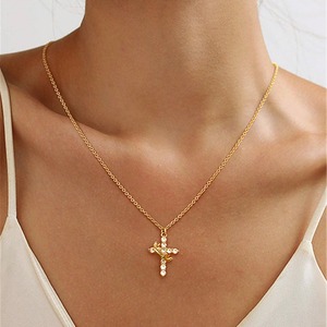 Baptism Gift for BoysCross Border Multi Expert <b>Small</b> MOQ Welcome Pav Setting Steel Hollow Link <b>Weight</b> - Product Image 2