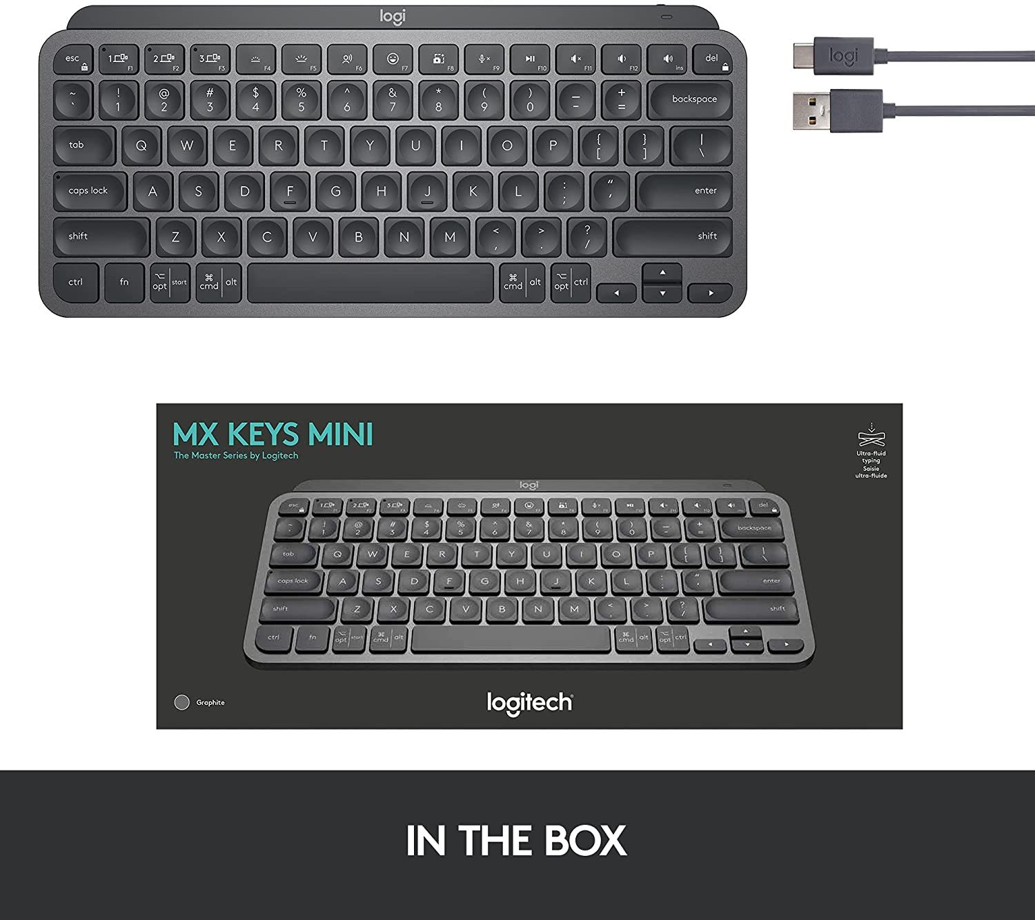 Logitech MX Keys Mini for Mac - Wireless, Illuminated Keyboard
