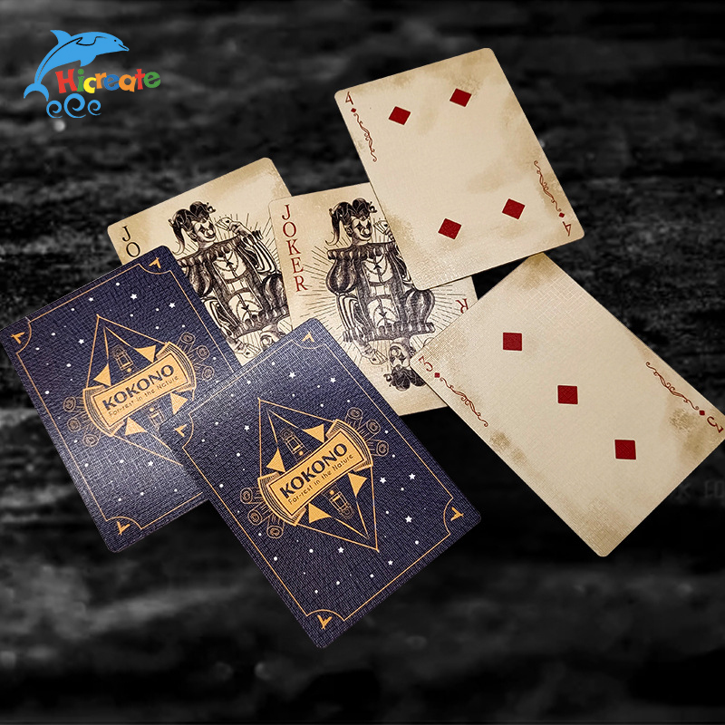 Черные двусторонние карточки с принтом на заказ, бумажные игральные карты, покер