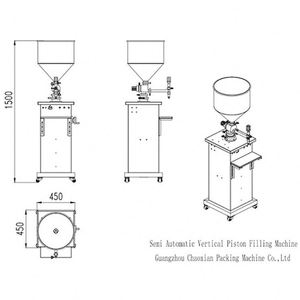 Machine de remplissage semi-automatique verticale pour bouteilles de gel, sauces, crèmes, confitures, lotions, shampoings et liquides - Product Image 6