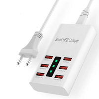 Chargeur USB multi-ports 30W, charge rapide, chargeur rapide pour téléphone portable, chargeur USB rapide 6 ports pour iPhone 14 et tous les mobiles