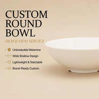 Bol à soupe en mélamine bicolore de 8 pouces OEM, sans BPA, incassable, pour Pho, Ramen, nouilles, idéal pour l'hôtellerie, la restauration et les cafétérias