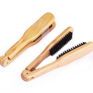 Wooden Handle Folding Cleaning <b>Brush</b> with Soft Boar Bristle - Product Image 1