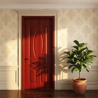 Panneau de porte en MDF préfini en mélamine moderne de 3,7 mm pour portes en bois