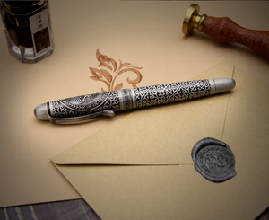 Pluma Estilográfica de Lujo de Plata Antigua de Alta Calidad con Logotipo OEM y Diseño Personalizado FP - Product Image 6