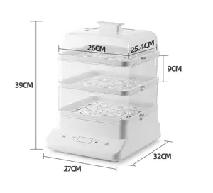 Pengukus Listrik 20L Kapasitas Besar Tiga Lapis Rumah Tangga Dapat Dijadwalkan untuk Mencegah Pembakaran Kering Pengukus Elektrik Visual