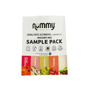 Paquete de bolsa de plástico a prueba de fugas de té y café con estampado personalizado, paquete de muestra de sello de tres lados plano, Mini bolsa de embalaje pequeña - Product Image 1