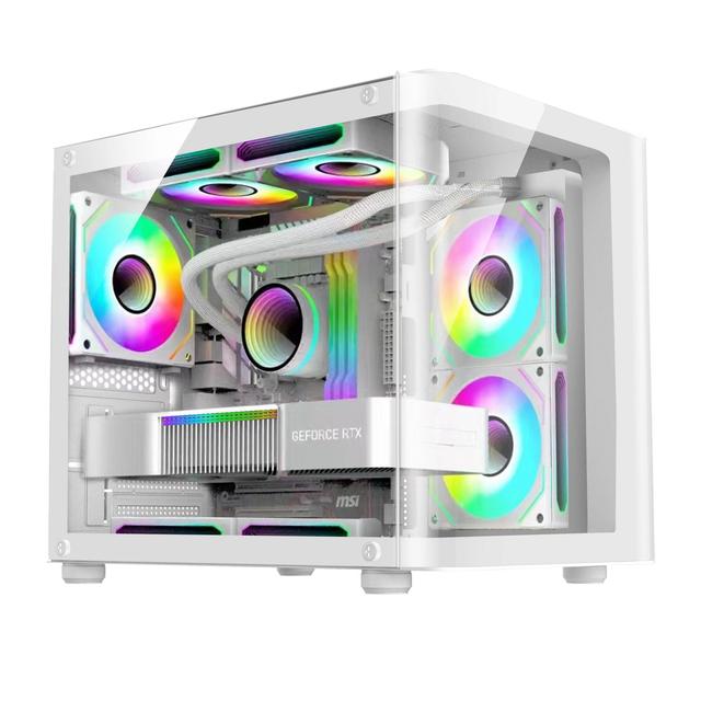 AntarcChill New Arrival Factory Desktop Atx Acrylic Transparent Glass Cabinet Pc Server Case Pc Gaming Computer Cases & Towers