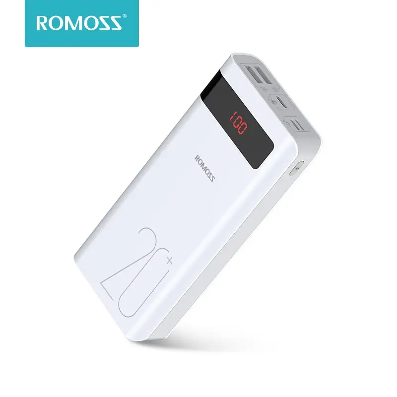 Original ROMOSS powerbank Sense6PS+ large capacity 20000mAh Power Bank USB C Powerbank 18w two-way quick charging