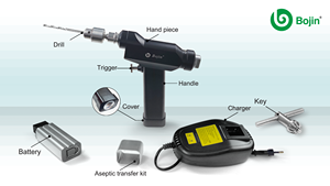 Trapano ortopedico cannulato per Trauma chirurgia articolare Bojin strumento chirurgico alimentato a batteria - Product Image 2