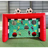 But de football gonflable à prix abordable pour jeu de tir au but avec souffleur d'air