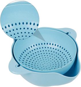 Escurridor de Ensaladas Giratorio Flexible de Doble Capa de Plástico PP Ecológico de Grado Alimenticio con Soporte, en Oferta - Product Image 4