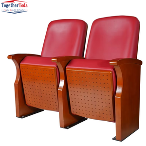 Muebles de Teatro Económicos de Cuero, Sillas de Teatro Clásicas, Sillón de Auditorio para Actuaciones y Salas de Reuniones - Product Image 3