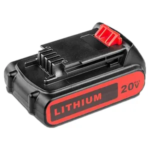 3000mAh LBXR20 Battery Replacement for Black&Decker 20V Lithium Battery Max  LB20 LBX20 LB2X4020-OPE LST220 Cordless Power Tool