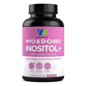 Premium Inositol Supplement Myo Inositol and D-Chiro Inositol Capsules Plus Folate And Vitamin D Supplement
