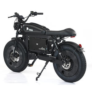 Moto Électrique Rétro, Moto Tout-Terrain Électrique Black Knight, Véhicule Électrique à Gros Pneus pour Neige et Tout-Terrain - Product Image 3