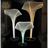 Nouvel arrivage de grande trompette lumineuse fleur support lumineux toile de fond créative décoration de scène pour la fête de mariage