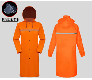 เสื้อกันฝนแบบชั้นเดียวรุ่น YY10017 - ผ้าโพลีเอสเตอร์ทาฟต้า 190T, เทปสะท้อนแสงกว้าง 5 ซม., ขั้นต่ำในการสั่งซื้อ 200 ชิ้น - Product Image 3