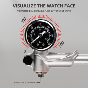 <span class=keywords><strong>Pompe</strong></span> à <span class=keywords><strong>air</strong></span> FAST BEE 300psi pour vélo de montagne, haute pression, avec manomètre pour fourche et amortisseur arrière - Product Image 3