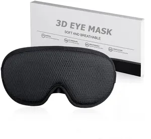 Mesh 3d Sleep Eye mask noir personnalisé marque sleeping eye cover nuit bandeau pour hommes et femmes voyage