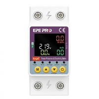 Disjoncteur intelligent WiFi EPEPRO Tuya avec compteur d'énergie, contrôle à distance par application, protection contre les fuites, les surintensités et les surtensions