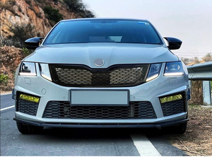 Pare-chocs avant de voiture avec calandre, accessoire de véhicule, pour VW <span class=keywords><strong>Skoda</strong></span> <span class=keywords><strong>Octavia</strong></span> mise à niveau rs /<span class=keywords><strong>vrs</strong></span> 2017 2018 2019 - Product Image 5