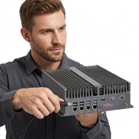 Mini PC industriel sans ventilateur Intel I7-6700HQ, ordinateur embarqué 4LAN 6COM RS232, large plage de température, CE RoHS IPC pour l'automatisation à l'extrémité