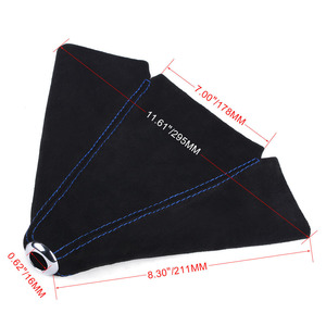 RASTP Car Gear <b>Shift</b> <b>Knob</b> Cover Pu Black Red Stitching Universal Fit Washable - Product Image 2